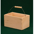 Wooden Country Baskets w/ Wire Handles (5"x8"x4 1/2")